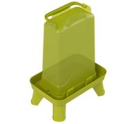 Kerbl Abbeveratoio rettangolare per pollame in plastica con piedini 3,5 l verde