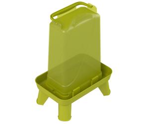 Kerbl Abbeveratoio rettangolare per pollame in plastica con piedini 3,5 l verde