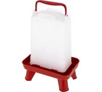 Kerbl Abbeveratoio Rettangolare per Pollame, Rosso/Bianco - 3,5 L