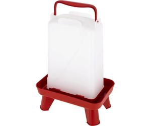 Kerbl Abbeveratoio Rettangolare per Pollame, Rosso/Bianco - 5,5 L