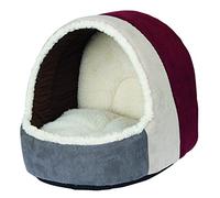 Kerbl, Accogliente Cuccia a Igloo Scamosciata Amelie, 35 cm x 33 cm x 32 cm, Bordeaux e Antracite