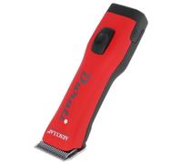 KERBL Aesculap GT436-RS - Batteria Durati con 2 batterie e testina di rasatura (rosso/nero, motore EC brushless, capacità della batteria 2850 mAh, peso 380 g)