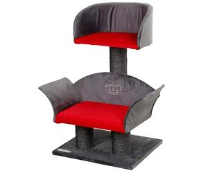 Kerbl - Albero per Gatti Deluxe, 70 cm, Grigio/Rosso