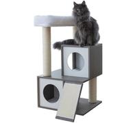 KERBL - Albero per gatti FLAIR - 48x44x86cm - Bianco/Grigio - Sisal