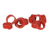 Kerbl Anello identificativo a tripla spirale per pollame in plastica per pollame 16 mm rosso