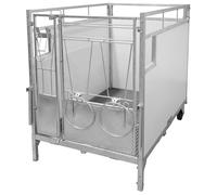 Kerbl Box per vitelli Premium con fondo orientabile facile e comodo da pulire