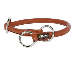 KERBL CANE COLLARE A STRANGOLO ROMA IN CUOIO 8 MM X 50 CM COGNAC