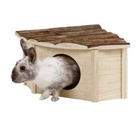 Kerbl - Casa angolare per roditori natura, 25 x 25 x 17 cm