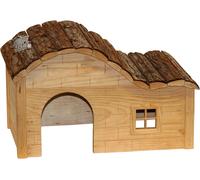 Kerbl, Casetta Nature plus Con Tetto Leggermente Curvo, Marrone, 30 X 20 X 20 Cm