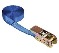 Kerbl Cinghia a cricchetto, 1 pezzo, blu, 25 mm/5 m, forza di ancoraggio: 800 kg