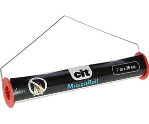 Kerbl Cit Rot. antimosche MuscaRoll, Supporto Metall., 7 m x 3 cm