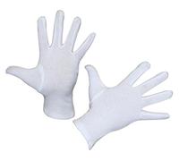 Kerbl Dermatex 29727/6 - Guanti in cotone sbiancato, confezione da 6, da uomo (10), colore: Bianco