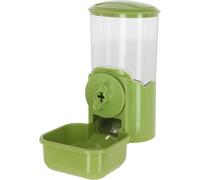 Kerbl Pet Distributore di Cibo 1000 ml, per Conigli e Piccoli Animali, Attacco a griglia, Scivolamento Automatico, Robusto, Verde, Trasparente, 11 x 20 x 20 cm