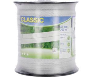 Kerbl Electric Fence Tape "Classic" 40mm, White, 200m - 1 pz.