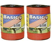 Kerbl FETTUCCIA ELETTRICA H 40 mm - 12 fili - mt. 200 aranc. (Confezione da 2)