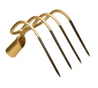 Kerbl Forca per letame a 4 denti senza manico, con attacco a molla