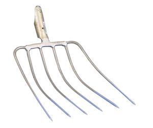 Kerbl Forca per mais, 6 denti, qualità d'importazione senza manico, con attacco a molla, 36x34cm