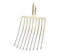 Kerbl Forca per patate 9 denti, dorata senza manico, con attacco a molla, 36x27cm