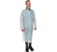 Kerbl Grembiule monouso bianco 120 cm di lunghezza / con maniche lunghe / 100% PE