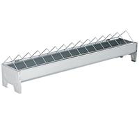 Kerbl Hobbyfarming 71302 - Mangiatoia per Galline, zincata, Lunghezza 75 cm, Larghezza 10 cm