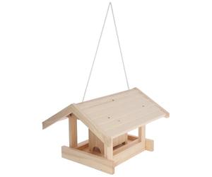 Kerbl Hobbyfarming 87047 Leitenberg - Mangiatoia per uccelli, in legno, 40 x 32 x 24,5 cm