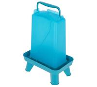 Kerbl Hobbyfarming Abbeveratoio in plastica con Piedini, Alimentazione Automatica dell'Acqua, Supporto Stabile, Resistente alle intemperie, con Maniglia per Il Trasporto, Piano Trasparente, 3.5L, Blu