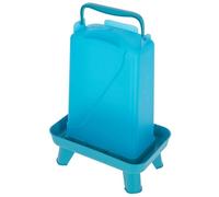 Kerbl Hobbyfarming Abbeveratoio in plastica con Piedini, Alimentazione Automatica dell'Acqua, Supporto Stabile, Resistente alle intemperie, con Maniglia per Il Trasporto, Piano Trasparente, 5.5L, Blu