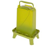 Kerbl Hobbyfarming Alimentatore Automatico con Piedini, Alimentazione Automatica, Piedini Inclusi, Coperchio Rimovibile, Resistente alle intemperie, Contenitore Trasparente, per pollame, 5.5 L, Verde