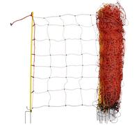 Kerbl Hobbyfarming ClassicNet, Rete di Vimini Mobile, a Doppia Punta, Arancione, 50 m x 108 cm, 13 Pali, Garanzia 3 Anni sulla stabilità UV