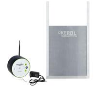 Kerbl Hobbyfarming Controllo Duo Smart incl. porta scorrevole 70570, sportello per polli, grigio/verde, comando tramite app