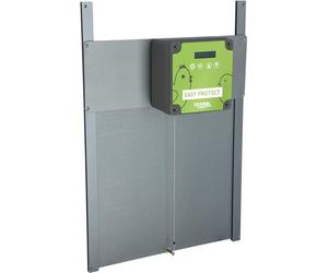 Kerbl Hobbyfarming Porta Automatica per polli Set Completo EasyProtect, sportello per polli, Grigio, polli, Apertura e Chiusura in Base alla Luce del Giorno e al Tempo