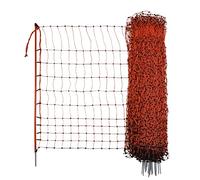 Kerbl Hobbyfarming PoultryNet, 106 cm, 50 m, Rete per pollame e Recinzione elettrica, Elettrificabile, Picchetto Singolo, 15 Pali, Polli, Oche, Tacchini, Garanzia di stabilità ai Raggi UV di 3 Anni