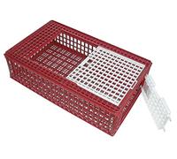 Kerbl Hobbyfarming Trasportino per pollame, rosso, bianco, 95x57x27,5cm, Plastica, Pollame, Impilabile, Facile da pulire
