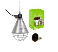 Kerbl - Kit Lampada a Raggi Infrarossi Riscaldante da 250 W + Riflettore Portala