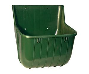 Kerbl Mangiatoia da cavallo rettangolare senza bordo in plastica trogolo