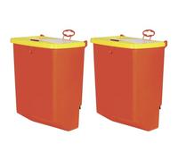 Kerbl, mangiatoia per conigli, con coperchio, in plastica, 2500 ml (Confezione da 2)