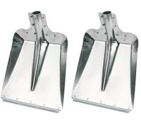 Kerbl Pala in Alluminio Misura 7 - Larghezza 32 cm, da Giardino/Stalla/Neve, con Bordo Zincato Paraurti, Senza Manico (2970) (Confezione da 2)