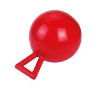 Kerbl Palla da gioco per cavalli, giocattolo per cavalli, palla da gioco a forma di animale, rossa, PVC, Ø25 cm, cavalli, con valvola, resistente