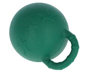 Kerbl Palla da gioco per cavalli, gusto mela, verde, 25 cm, cavallo, resistente ai morsi, con valvola speciale