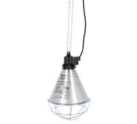 Kerbl Paralume per lampada a infrarossi - interruttore per il risparmio energetico Paralume in alluminio 21cm - max.175W - cavo 5m
