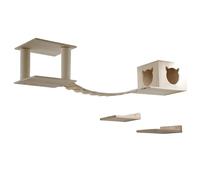 Kerbl Parco Giochi per Gatti Top, pedane per Grotta, Cuscino sospeso, Superficie reclinabile
