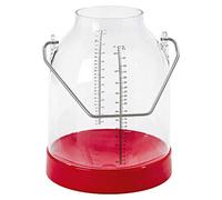 Kerbl Pattumiera da mungitura 30 Litri con Scala Rossa, Altezza 143