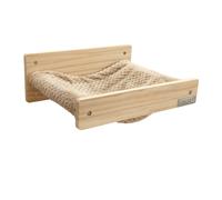KERBL PET Amaca da parete Timber, 38x33,5x16 cm, naturale/talpa