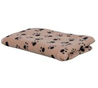 Kerbl Pet coperta per cani Stella, beige, con motivo a zampe, 140x100 cm, per cani e gatti, in soffice pile, protezione per mobili