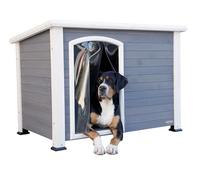 Kerbl Pet cuccia per cani Kenny, bianco/grigio, 113x77x81 cm, cuccia per cani, legno, cani