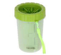 Kerbl Pet Detergente per Zampe, per Cani e Gatti, Facile da Pulire, Ottimale per Gli spostamenti, Contenitore in plastica con Occhiello di Fissaggio, Verde, 14.5 cm