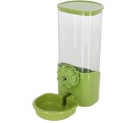 Kerbl Pet Distributore d'Acqua 850 ml, per Conigli e Piccoli Animali, Attacco a griglia, Coperchio Rimovibile, Plastica, Non gocciola, Verde, Trasparente