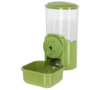 Kerbl Pet Distributore di Cibo 1000 ml, per Conigli e Piccoli Animali, Attacco a griglia, Scivolamento Automatico, Robusto, Verde, Trasparente, 11 x 20 x 20 cm