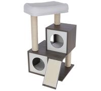 KERBL - Albero per gatti FLAIR - 48x44x86cm - Bianco/Grigio - Sisal