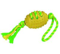 Kerbl Pet Kerbl Football on a Rope Rubber/Cotton Giocattolo Animale, Gomma Tessuto, Multicolore